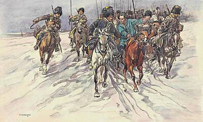 Rolling Stone Magazine Covers - Nikolai Samokish1860-1944 The Russo-Japanese War a detachment of Zabaikal Cossacks by Arpina Shop