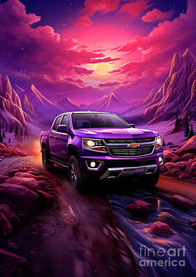 Surrealism Drawings Royalty Free Images - No00759 Chevrolet Colorado Royalty-Free Image by Clark Leffler