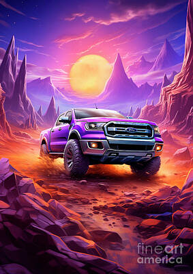 Surrealism Drawings - No01003 Ford Ranger by Clark Leffler
