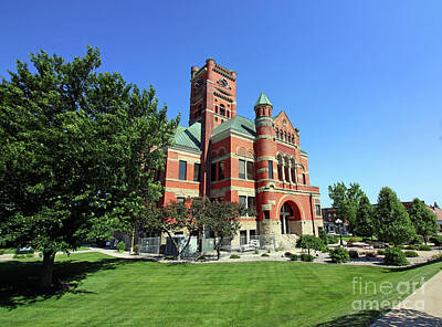 Catch Of The Day - Noble County Courthouse Albion Indiana 7181 by Jack Schultz