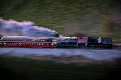 Glass Of Water Rights Managed Images - Norfolk and Western 475 heads east on the Strasburg PA Railroad 1 Royalty-Free Image by Jim Pearson