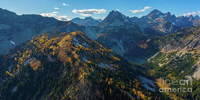 Frame Of Mind - North Cascades Maple Pass Loop Fall Colors by Mike Reid