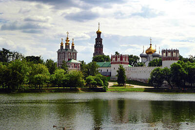 Modern Man Old Hollywood Royalty Free Images - Novodovichy Convent Moscow Royalty-Free Image by Linda Dunn