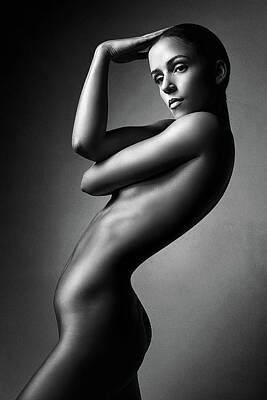 Nudes Royalty-Free and Rights-Managed Images - Nude woman fine art 1 by Johan Swanepoel