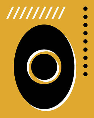 Royalty-Free and Rights-Managed Images - Number Zero - Pop Art Print - Yellow by Studio Grafiikka