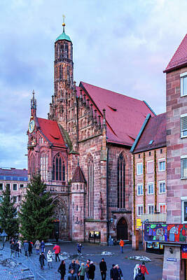 Fromage - Nuremberg Frauenkirche cathedral at dusk by Tatiana Travelways