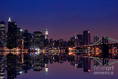 Landmarks Photos - NYC Skyline New York City USA by Sabine Jacobs