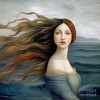 Surrealism Painting Rights Managed Images - Nymph Royalty-Free Image by Mindy Sommers