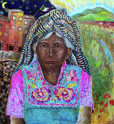 Cities Paintings - Oaxacan Grandmother by Andrew Osta