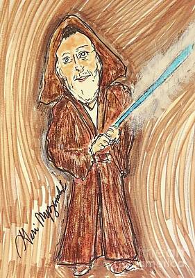 Science Fiction Mixed Media - Obi-Wan Kenobi Jedi Master Star Wars  by Geraldine Myszenski