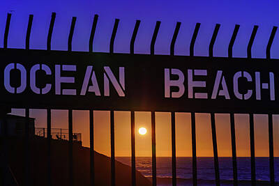 Fairies Sara Burrier - Ocean Beach, San Diego Fence at Sunset by McClean Photography by McClean Photography