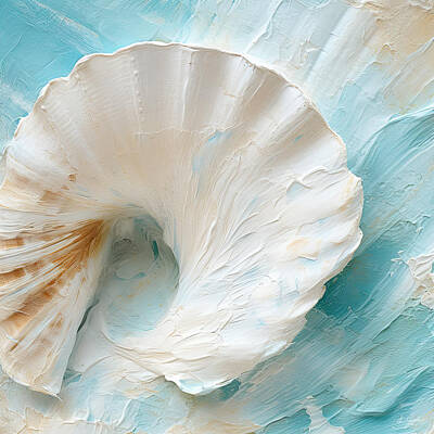 Best Sellers - Impressionism Digital Art - Ocean Elegance - Ocean Art by Lourry Legarde