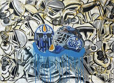 Birds Mixed Media - Oilers and storm troopers  by Rooster Art