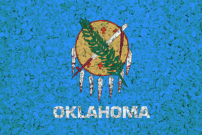 Modern Man Old Hollywood Royalty Free Images - Oklahoma State Flag Royalty-Free Image by Karen Foley