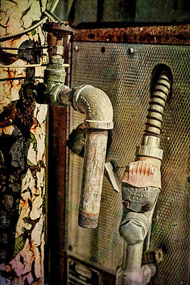 Thomas Kinkade - Old Abandoned Gas Pump Detail Photograph by Ann Powell