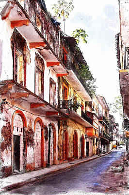 Travel Luggage - Old buildings in Casco Viejo, Panama by Tatiana Travelways