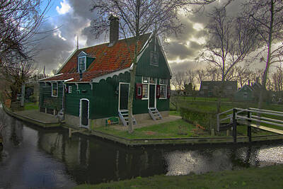 Colorful Pop Culture Royalty Free Images - Old Dutch House at Sunset Royalty-Free Image by Norma Brandsberg