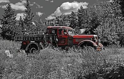 Planes And Aircraft Posters - Old Fire Trucks  by Fred Loring
