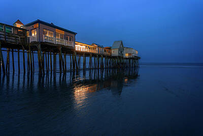 Beach Photo Rights Managed Images - Old Orchard Pier Royalty-Free Image by Andrew Soundarajan