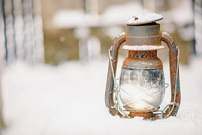 Fairy Tales Adam Ford - Old Rusty Lantern in the Snow by Cindy Shebley