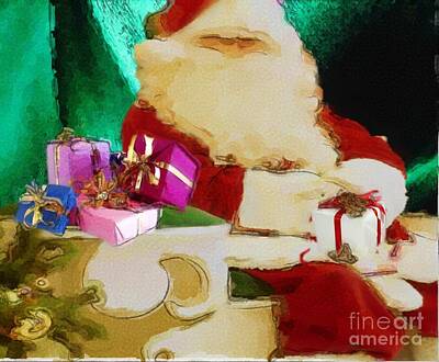 Abstract Shapes Janice Austin - Ole St. Nicholas - Santa by Belinda Threeths