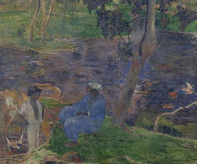 Moody Trees - On the Shore of the Lake at Martinique, 1887  by Paul Gauguin 1848 1903 by Timeless Images Archive