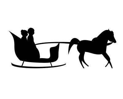 Modern Man Movies Royalty Free Images - One Horse Open Sleigh Royalty-Free Image by Grace Joy Carpenter