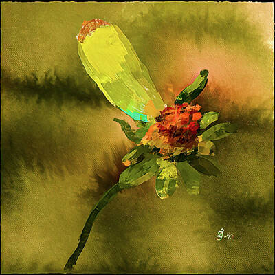 Abstract Flowers Digital Art Royalty Free Images - Only one #m5 Royalty-Free Image by Leif Sohlman