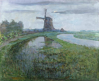 Royalty-Free and Rights-Managed Images - Oostzijdse Mill by Piet Mondrian