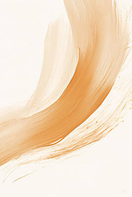 Royalty-Free and Rights-Managed Images - Orange Abstract Art in Minimalist Style by Lourry Legarde