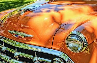 Southwest Landscape Paintings - Orange Chevy by Maggy Marsh