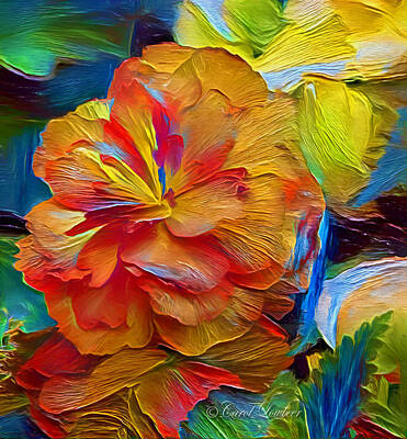 Roses Digital Art - Orange Excitement by Carol Lowbeer
