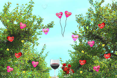 Wine Photos - Orchard of Hearts by Michael VanPatten