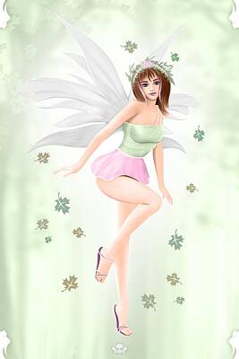 Fantasy Digital Art Rights Managed Images - Original Female Fairy Artwork Royalty-Free Image by Raphael Lopez