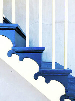 Still Life Mixed Media - Ornate Stair Detail by Sharon Williams Eng