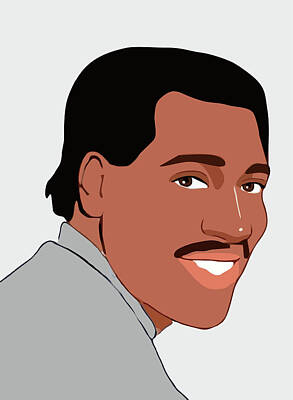 Celebrities Digital Art - Otis Redding Cartoon Portrait 1 by Ahmad Nusyirwan