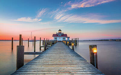 Solar System Posters - Outer Banks Manteo Lighthouse OBX North Carolina by Jordan Hill