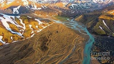 Florentius The Gardener Rights Managed Images - Over Iceland Into Landmannalaugar Royalty-Free Image by Mike Reid