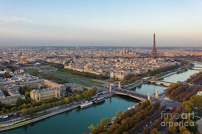 Stocktrek Images - Over Paris Fall Colors Along the Seine by Mike Reid