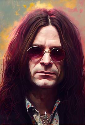 Rock And Roll Digital Art - Ozzy Osbourne  by Mauricio Sobalvarro
