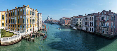 Vintage Signs - Panorama on the Grand Canal. Venice, Italy by Nicola Simeoni