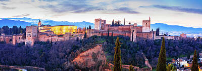 Lets Be Frank - Panoramic view of historic Alhambra in city of Granada at dawn by Brch Photography