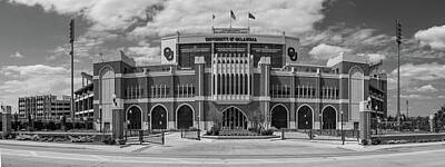 Sports Rights Managed Images - Panoramic view of the Gaylord Family Memorial Football Stadium at University of Oklahoma Sooners Royalty-Free Image by Eldon McGraw