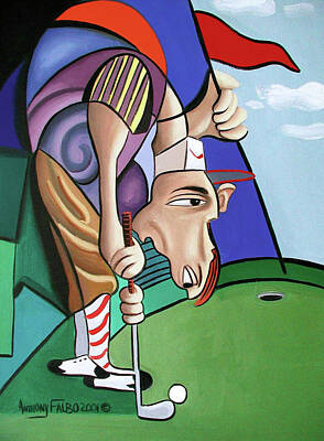 Sports Painting Rights Managed Images - Par For The Course Royalty-Free Image by Anthony Falbo