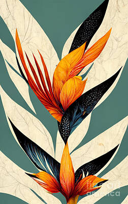 Birds Digital Art Rights Managed Images - Paradisiacal Royalty-Free Image by Sabantha