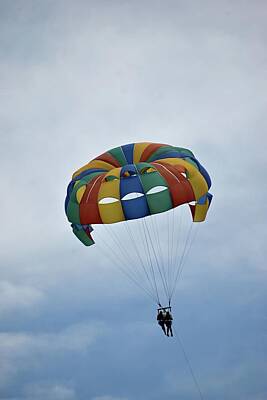 Palm Trees Rights Managed Images - Parasailing in Coeur d Alene Idaho Royalty-Free Image by Roberta Byram