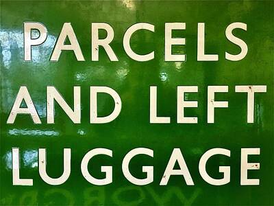The Champagne Collection - Parcels and Left Luggage Sign by Gordon James
