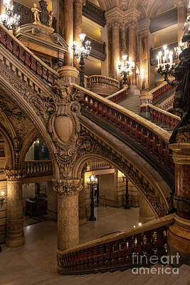 Sugar Skulls Rights Managed Images - Paris Opera House Grand Stairwell to the Pythia Basin Royalty-Free Image by Mike Reid