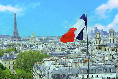 Paris Skyline Rights Managed Images - Paris Skyline Royalty-Free Image by Michael VanPatten