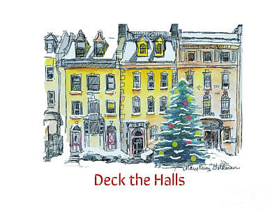 Aloha For Days - Paris Style Christmas Mansions Deck the Halls by Mary Kunz Goldman